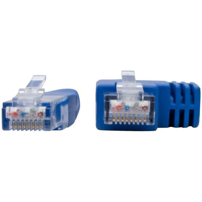 Tripp Lite Right-Angle Cat6 Gigabit Molded UTP Ethernet Cable (RJ45 Right-Angle M to RJ45 M) Blue 1 ft. (0.31 m)