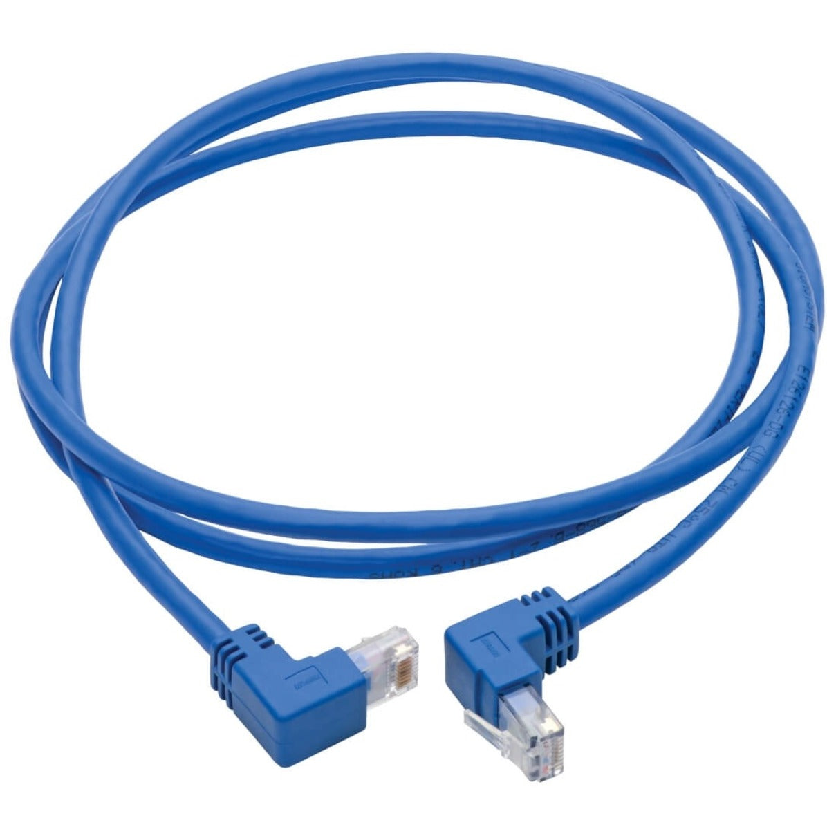Tripp Lite Up/Down-Angle Cat6 Gigabit Molded UTP Ethernet Cable (RJ45 Up-Angle M to RJ45 Down-Angle M) Blue 5 ft. (1.52 m)