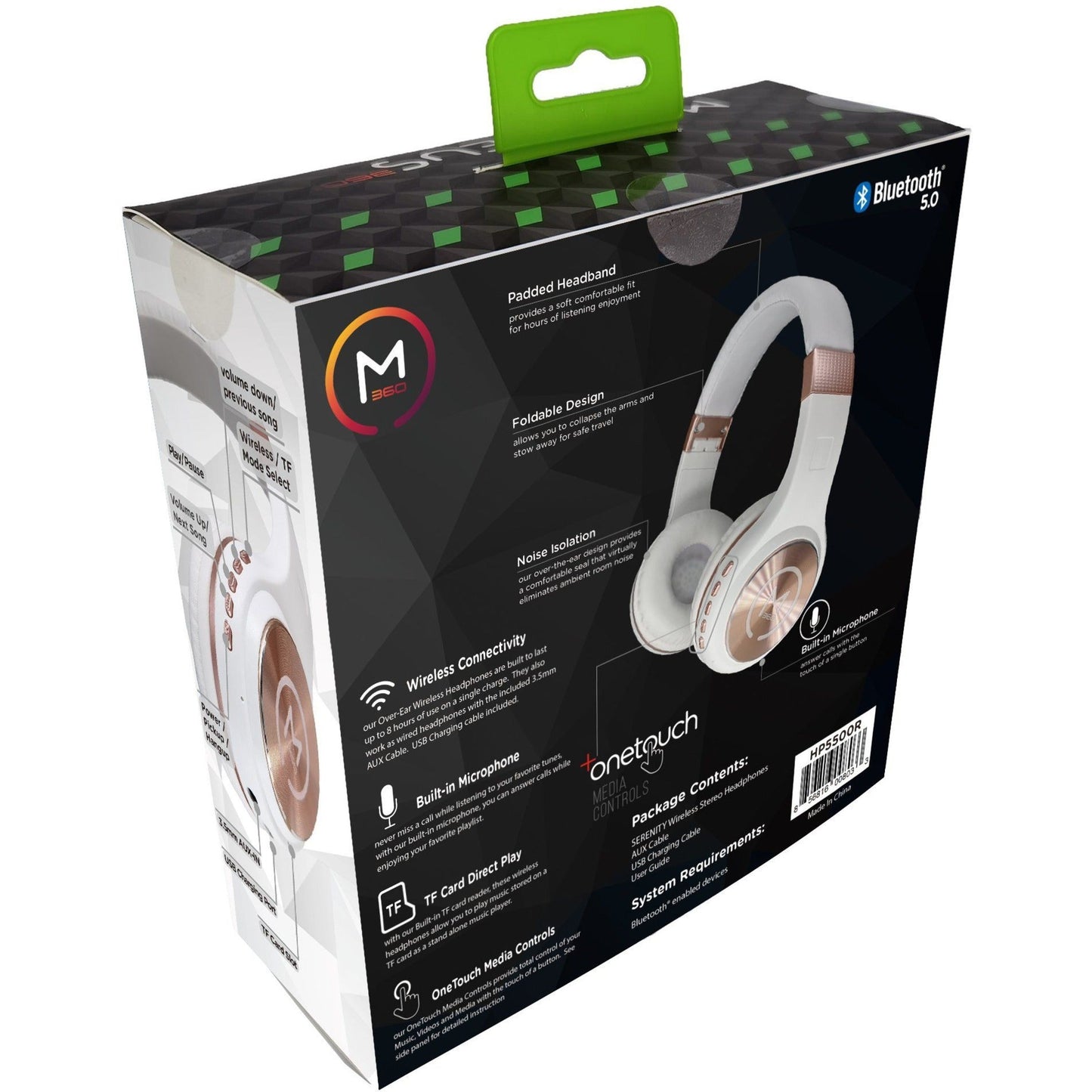 Morpheus 360 Serenity Wireless Over-the-Ear Headphones - Bluetooth 5.0 Headset with Microphone - HP5500R