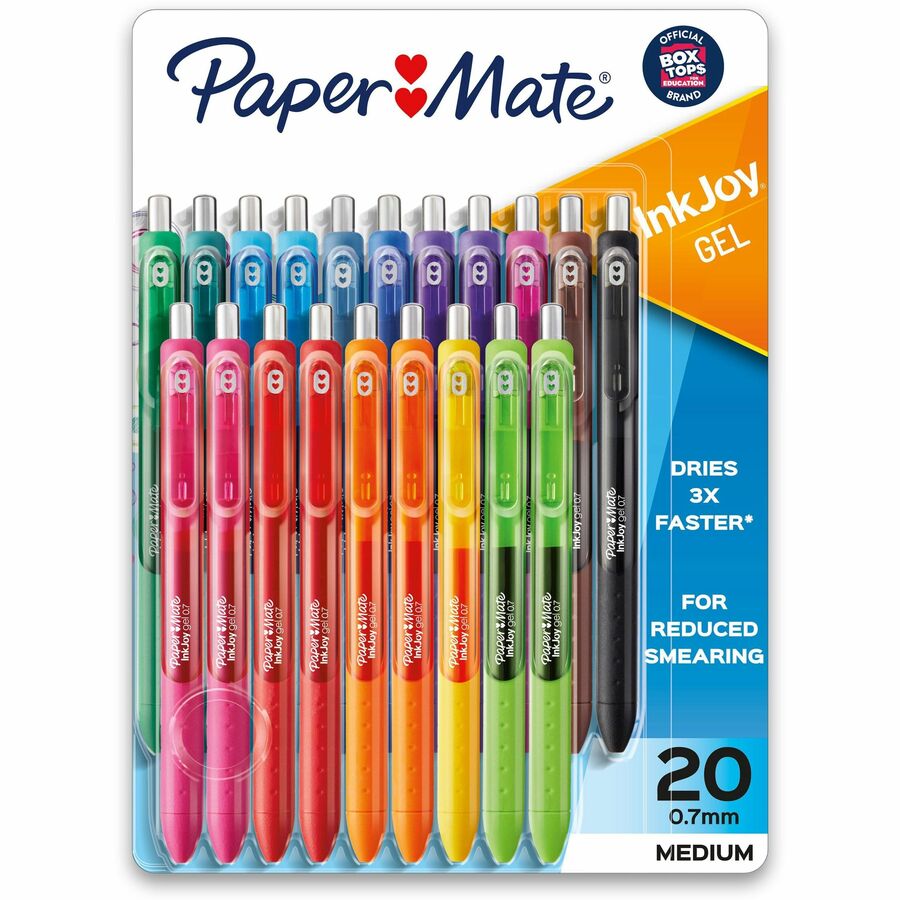 Paper Mate InkJoy&reg; Gel Pens Medium Point 0.7 mm Assorted Colors Pack Of 20