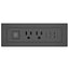 Legrand Furniture Power 2-Outlet with Switching and USB-A Unit- Black