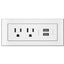 Legrand Furniture Power 2-Outlet with USB-A Unit- White