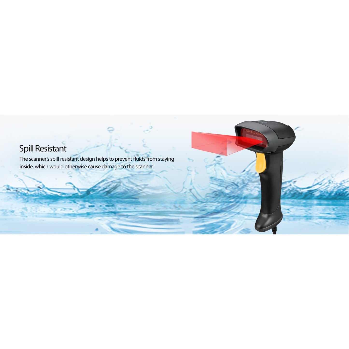 Adesso NuScan 2500TU Spill Resistant Antimicrobial 2D Barcode Scanner