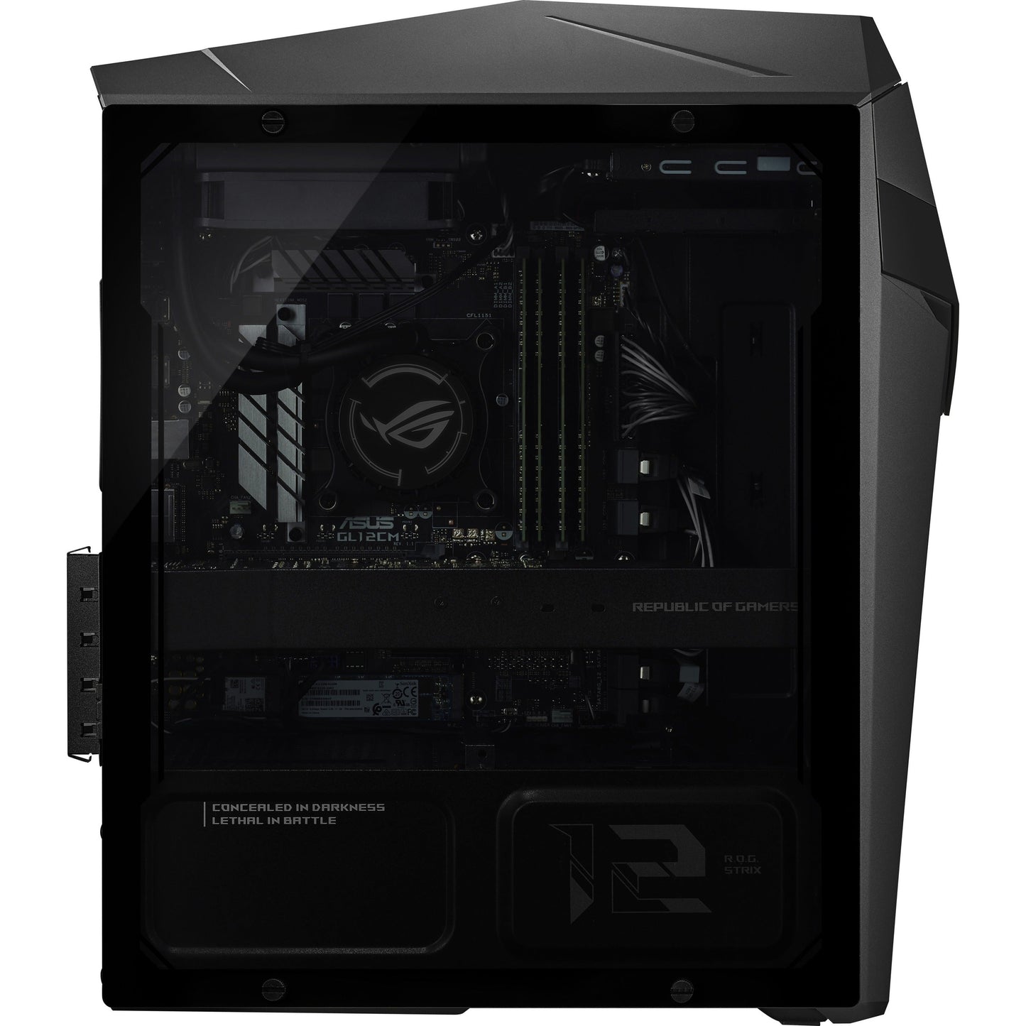 Asus ROG Strix GL12CX-DS781 Gaming Desktop Computer - Intel Core i7 9th Gen i7-9700K 3.60 GHz - 16 GB RAM DDR4 SDRAM - 1 TB HDD - 512 GB SSD - Iron Gray