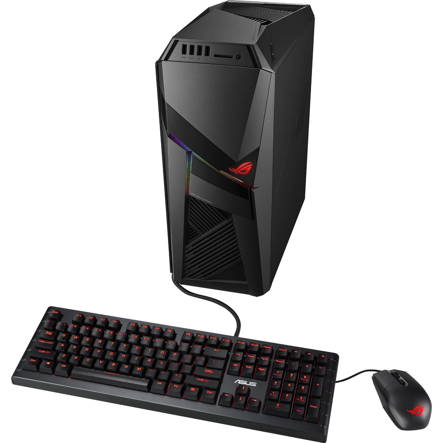 Asus ROG Strix GL12CX-DS781 Gaming Desktop Computer - Intel Core i7 9th Gen i7-9700K 3.60 GHz - 16 GB RAM DDR4 SDRAM - 1 TB HDD - 512 GB SSD - Iron Gray