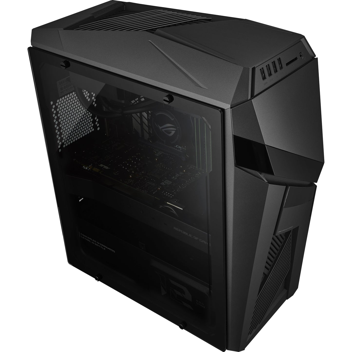 Asus ROG Strix GL12CX-DS781 Gaming Desktop Computer - Intel Core i7 9th Gen i7-9700K 3.60 GHz - 16 GB RAM DDR4 SDRAM - 1 TB HDD - 512 GB SSD - Iron Gray