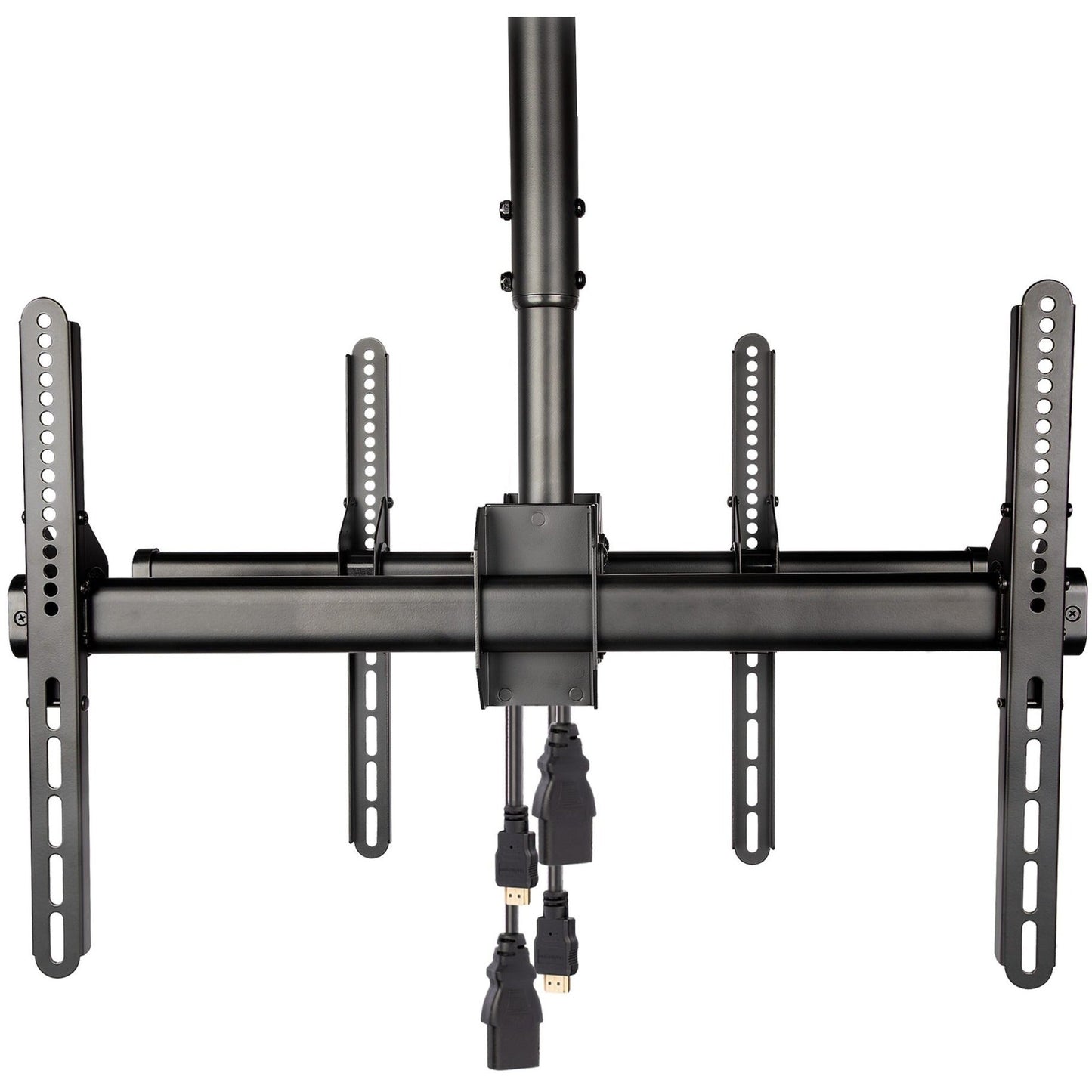 StarTech.com Dual TV Ceiling Mount - Back-to-Back Hanging Dual Screen VESA Pole Mount for 32"-75" TVs - Height Adjustable Telescopic Pole