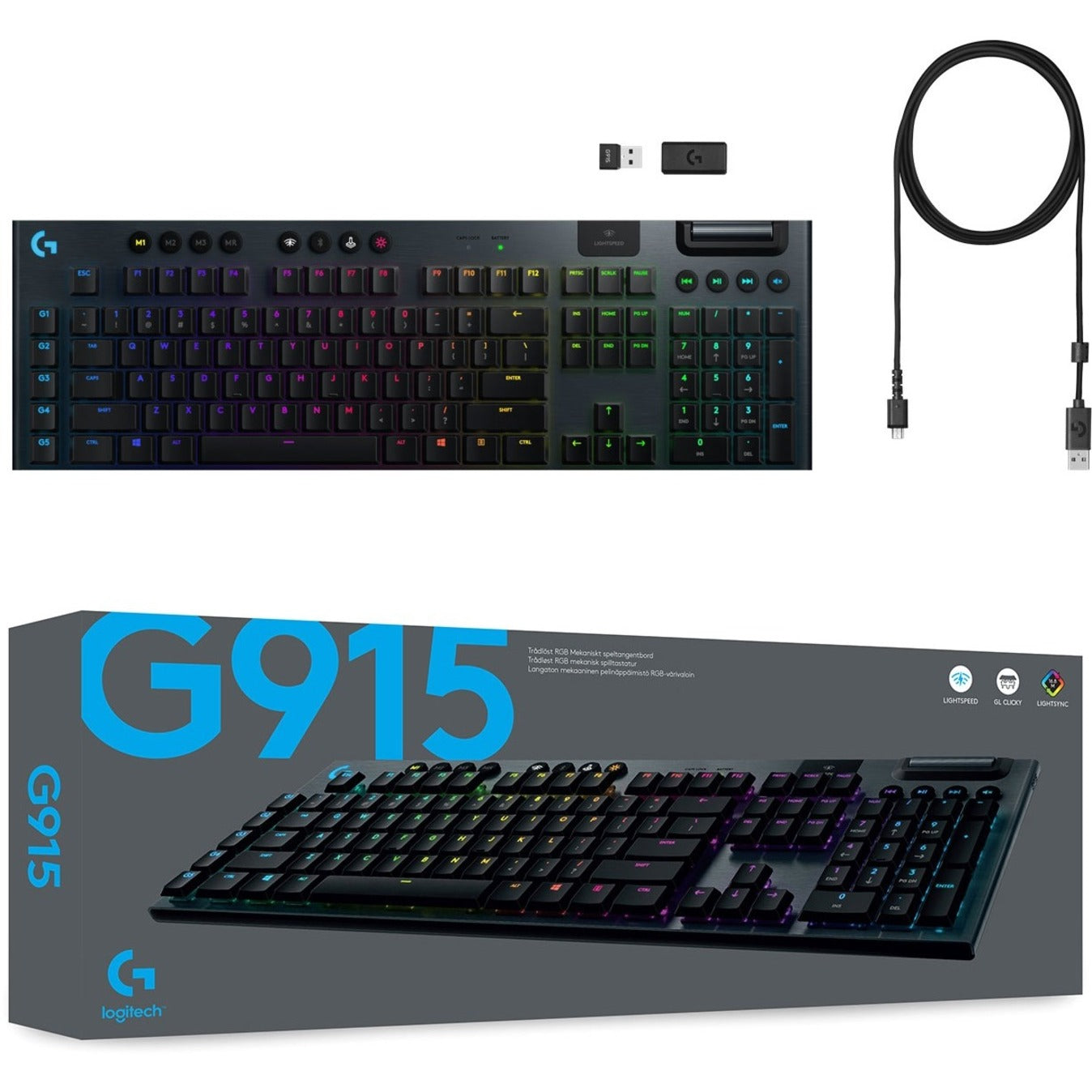 Logitech G915 Lightspeed Wireless RGB Mechanical Gaming Keyboard