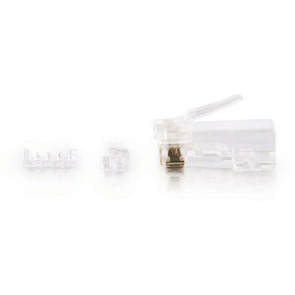 C2G RJ45 Cat5E Modular Plug (with Load Bar) for Round Solid/Stranded Cable - 10pk