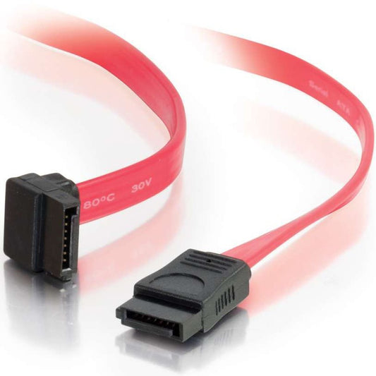 C2G 18in 7-pin 180&deg; to 90&deg; 1-Device Serial ATA Cable
