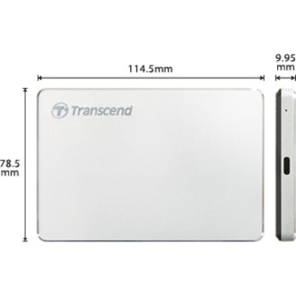 Transcend StoreJet 25C3S 1 TB Portable Hard Drive - 2.5" External