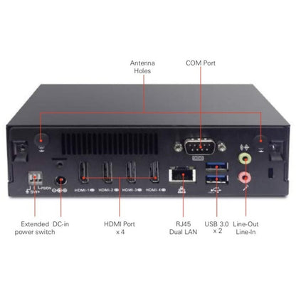 AOpen Digital Engine DE6340 Desktop Computer - AMD Ryzen V1807B - 8 GB RAM DDR4 SDRAM - 64 GB SSD - Black