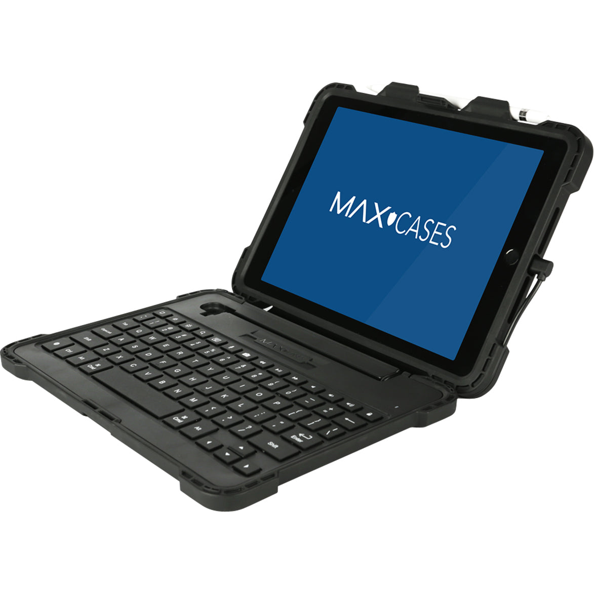 MAXCases Extreme Keyboard/Cover Case for 9.7" Apple iPad (5th Generation) iPad (6th Generation) Tablet - Black Clear