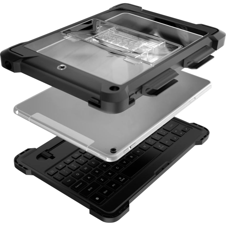 MAXCases Extreme Keyboard/Cover Case for 9.7" Apple iPad (5th Generation) iPad (6th Generation) Tablet - Black Clear