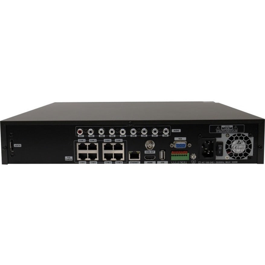 Speco 8 Channel NVR with 8 Built-In PoE+ Ports - 2 TB HDD