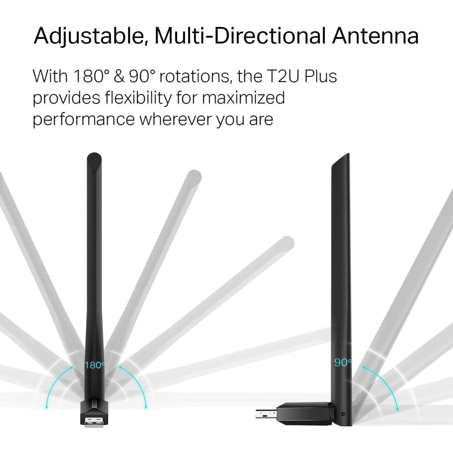 TP-Link Archer T2U Plus - IEEE 802.11ac Dual Band Wi-Fi Adapter for Desktop/Notebook