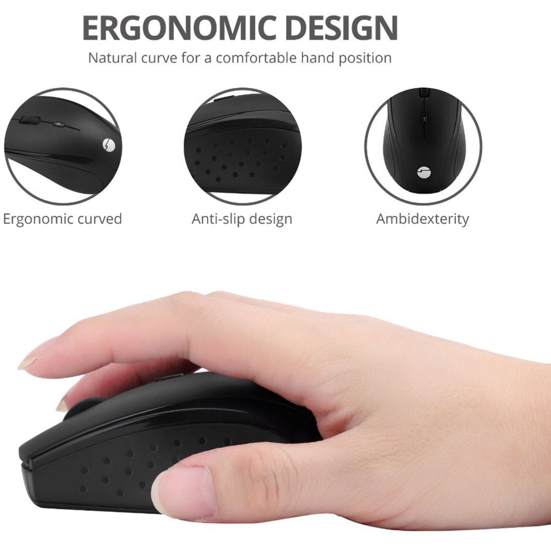 SIIG USB-C Wireless 2.4G 3-Button Mouse