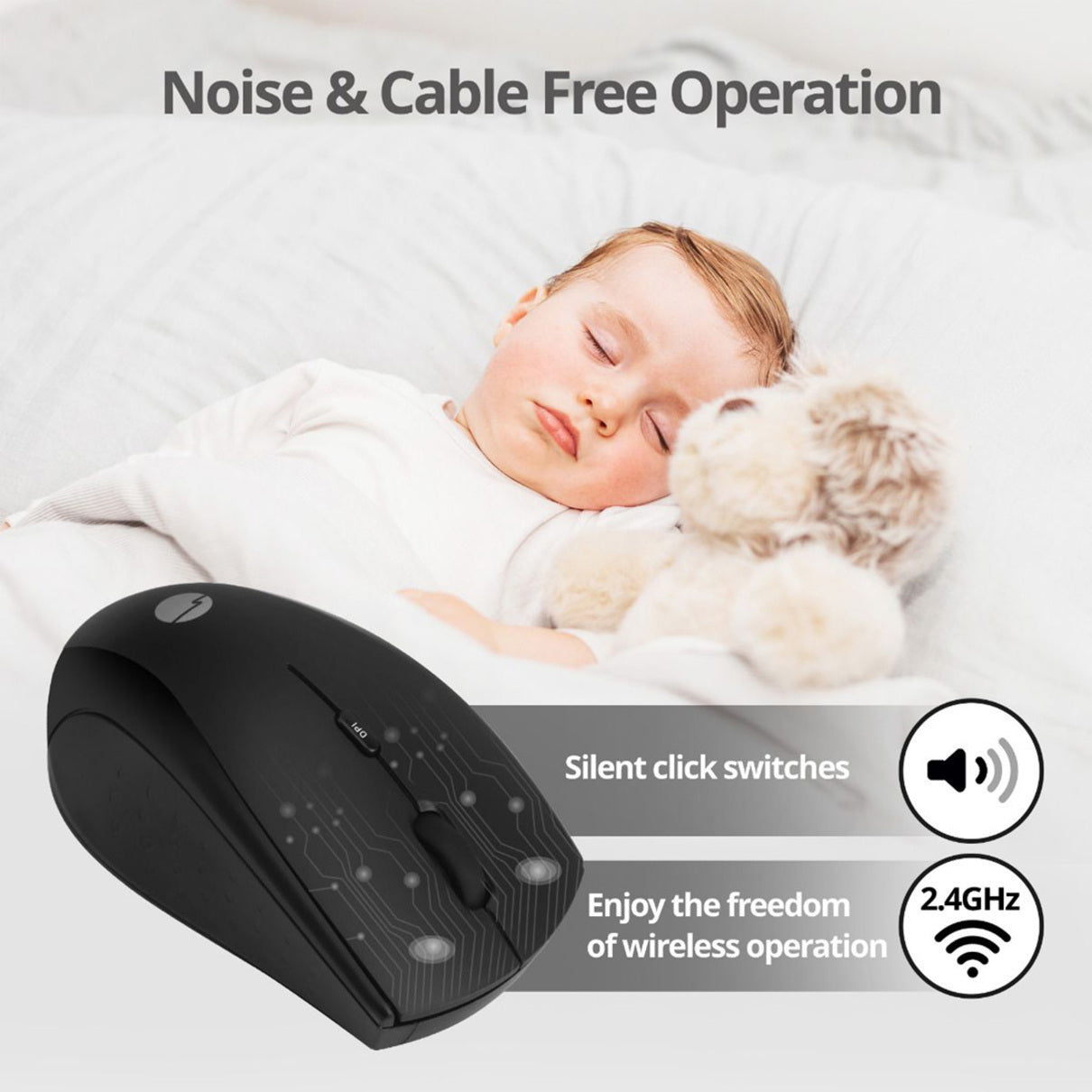 SIIG USB-C Wireless 2.4G 3-Button Mouse