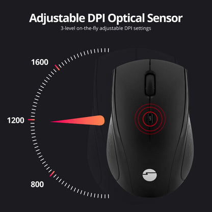 SIIG USB-C Wireless 2.4G 3-Button Mouse