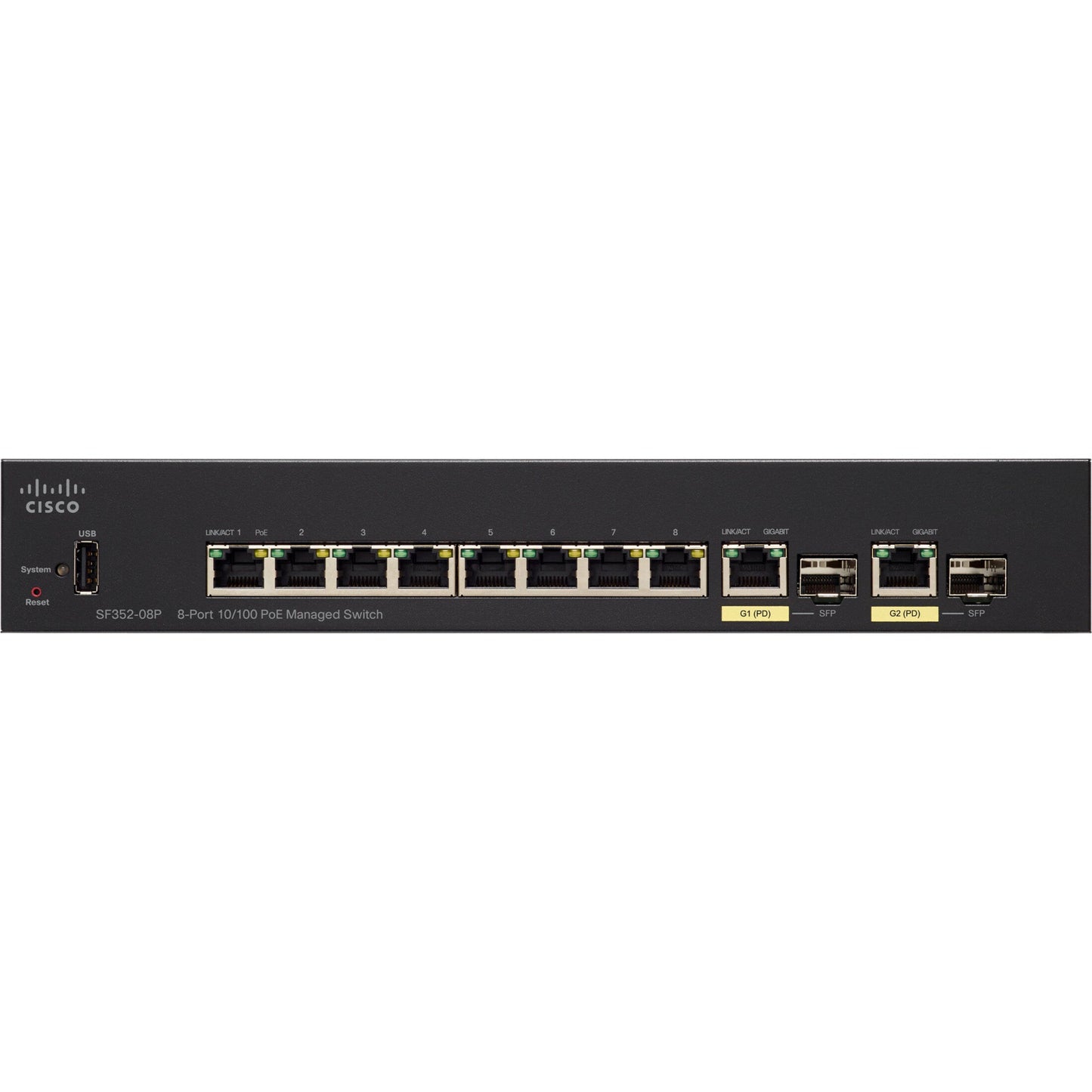 Cisco SF352-08P 8-Port 10 100 POE Managed Switch