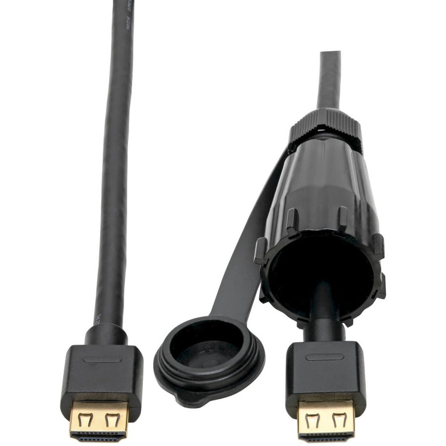 Tripp Lite High-Speed HDMI Cable (M/M) 4K 60 Hz HDR Industrial IP68 Hooded Connector Black 6 ft.