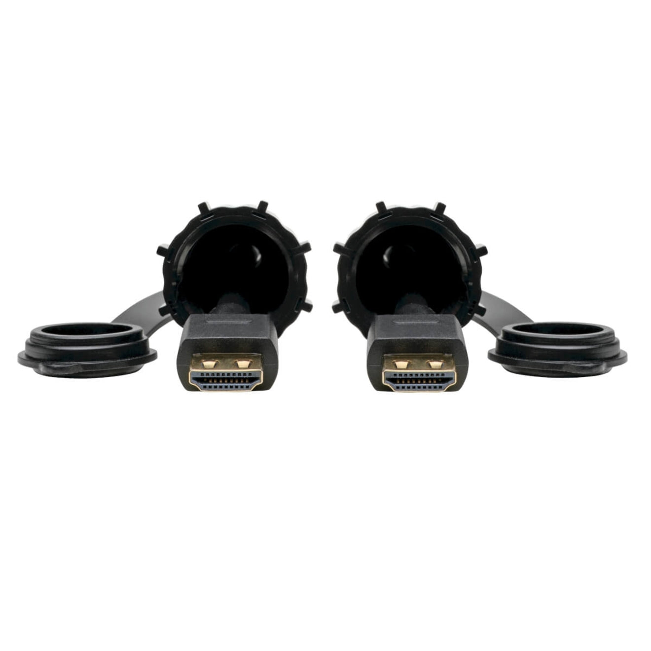 Tripp Lite High-Speed HDMI Cable (M/M) 4K 60 Hz HDR Industrial IP68 Hooded Connectors Black 10 ft.