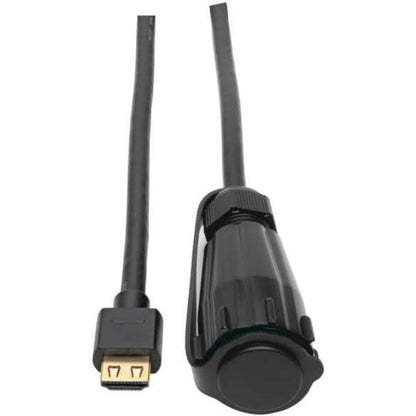 Tripp Lite High-Speed HDMI Cable (M/M) 4K 60 Hz HDR Industrial IP68 Hooded Connector Black 12 ft.