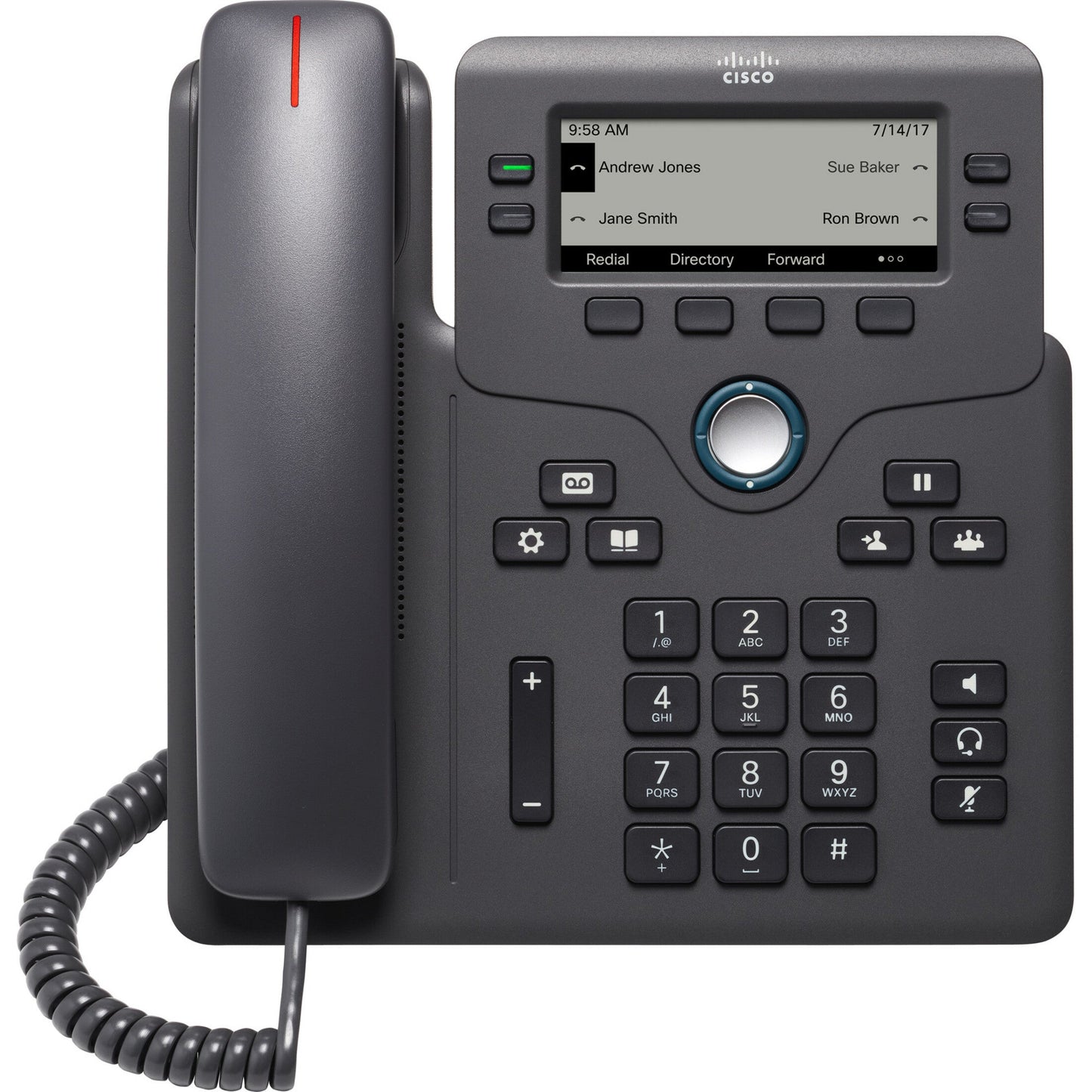 Cisco 6851 IP Phone - Corded - Corded - Wall Mountable Desktop - Charcoal