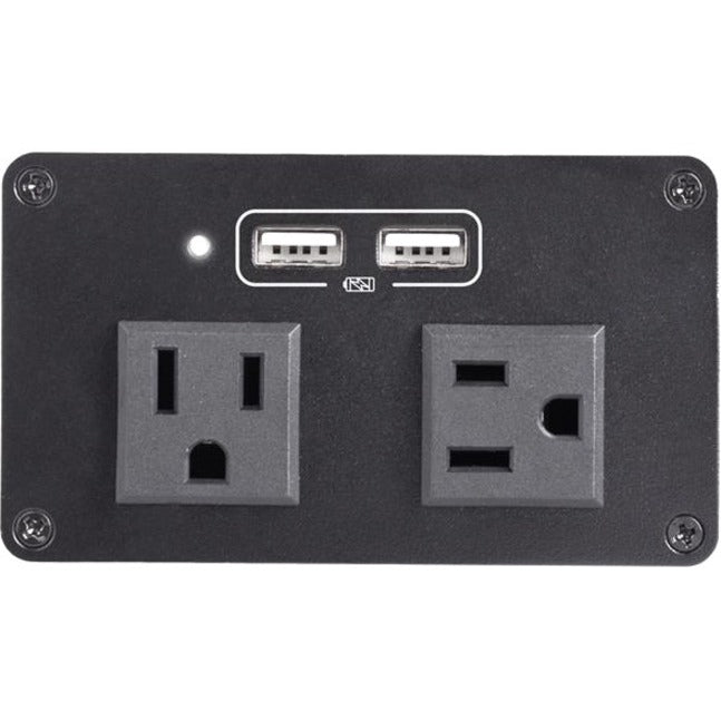 StarTech.com Power Outlet Module for Conference Table Connectivity Box - 2x AC Power and 2x USB-A - Power and Charging Hub