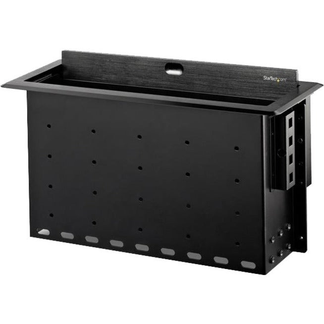 StarTech.com Dual-Module Conference Table Connectivity Box - Customizable - Add two connectivity modules of your choice (sold separately) - Add charging power AV and laptop connections directly to your boardroom table - Features a lid that closes flush with the table's surface and a built-in cable organizer