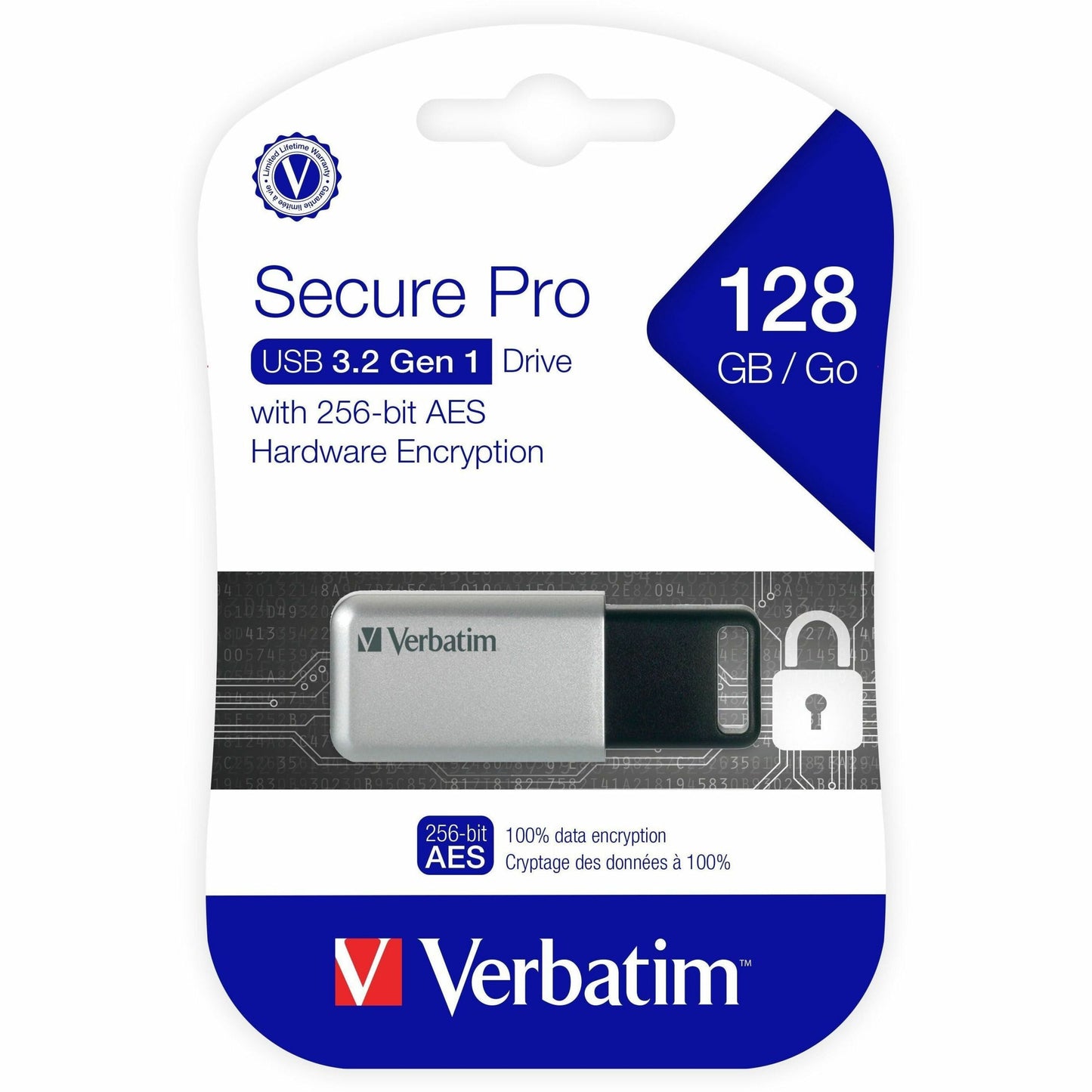 Verbatim 128GB Store 'n' Go Secure Pro USB 3.0 Flash Drive