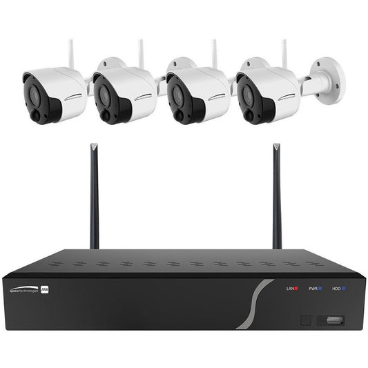 Speco 4 Channel Wireless NVR Kit with Four 2MP Wireless IP Cameras 1TB - 1 TB HDD
