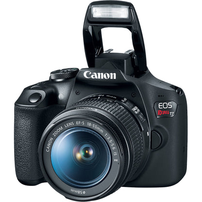 Canon EOS Rebel T7 24.1 Megapixel Digital SLR Camera with Lens - 0.71" - 2.17" (Lens 1) 2.95" - 11.81" (Lens 2)