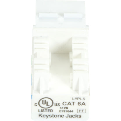 Black Box GigaTrue 2 CAT6A Keystone Jack - Unshielded RJ45 White 25-Pack
