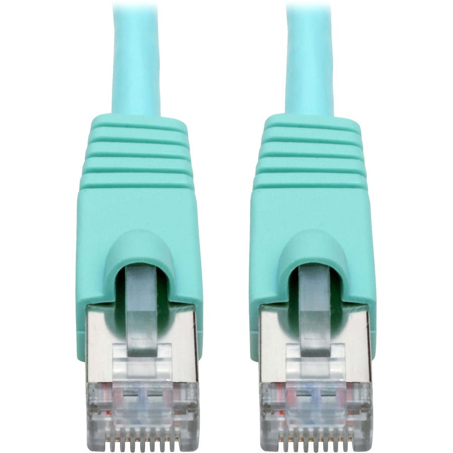 Tripp Lite Cat6a 10G Snagless Shielded STP Ethernet Cable (RJ45 M/M) PoE Aqua 3 ft. (0.91 m)