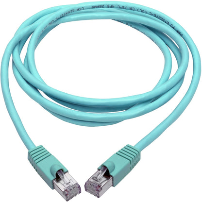 Tripp Lite Cat6a 10G Snagless Shielded STP Ethernet Cable (RJ45 M/M) PoE Aqua 7 ft. (2.13 m)