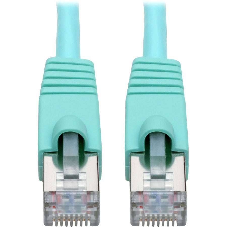 Tripp Lite Cat6a 10G Snagless Shielded STP Ethernet Cable (RJ45 M/M) PoE Aqua 10 ft. (3.05 m)