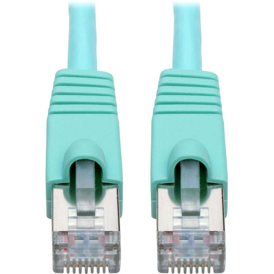 Tripp Lite Cat6a 10G Snagless Shielded STP Ethernet Cable (RJ45 M/M) PoE Aqua 10 ft. (3.05 m)
