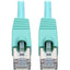Tripp Lite Cat6a 10G Snagless Shielded STP Ethernet Cable (RJ45 M/M) PoE Aqua 10 ft. (3.05 m)