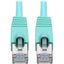 Tripp Lite Cat6a 10G Snagless Shielded STP Ethernet Cable (RJ45 M/M) PoE Aqua 20 ft. (6.09 m)