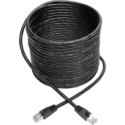 Tripp Lite Cat6a 10G Snagless Shielded STP Ethernet Cable (RJ45 M/M) PoE Black 30 ft. (9.14 m)