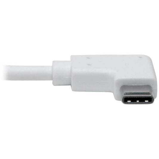 Tripp Lite USB-C to Gigabit Network Adapter with Right Angle USB-C Thunderbolt 3 Compatibility White