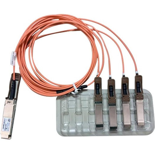 Accortec 40GBase-AOC QSFP to 4 SFP+ Active Optical Breakout Cable 3-meter