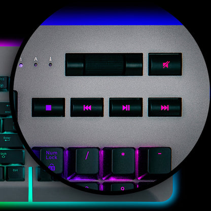 Tt eSPORTS Level 20 RGB Titanium Gaming Keyboard (Blue Switch)