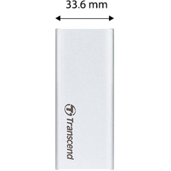 Transcend ESD240C 480 GB Portable Solid State Drive - External - Silver