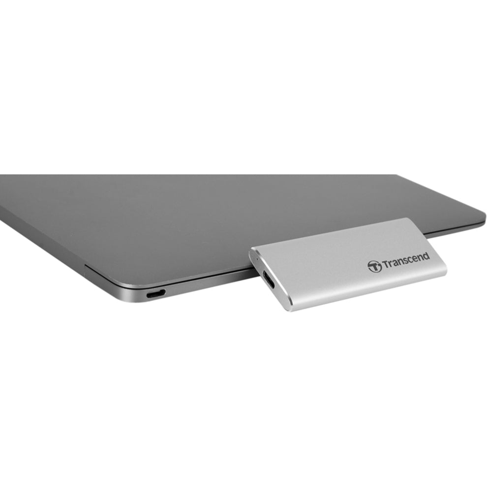 Transcend ESD240C 120 GB Portable Solid State Drive - External - SATA - Silver