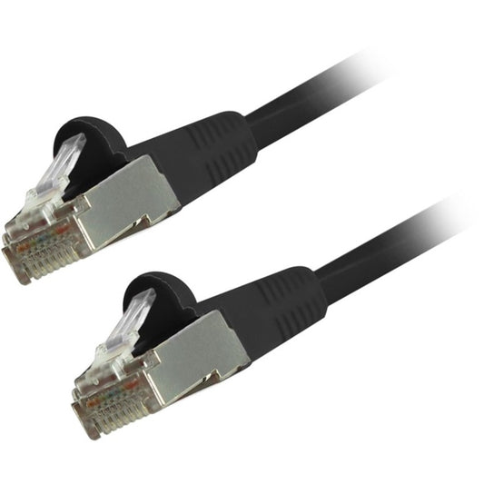 1FT CAT6 BLK SNAGLESS SHIELDED 