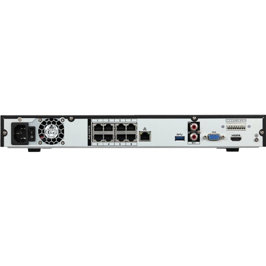 Speco 8 Channel 4K Plug & Play Network Video Recorder with Built-in PoE+ Switch - 3 TB HDD