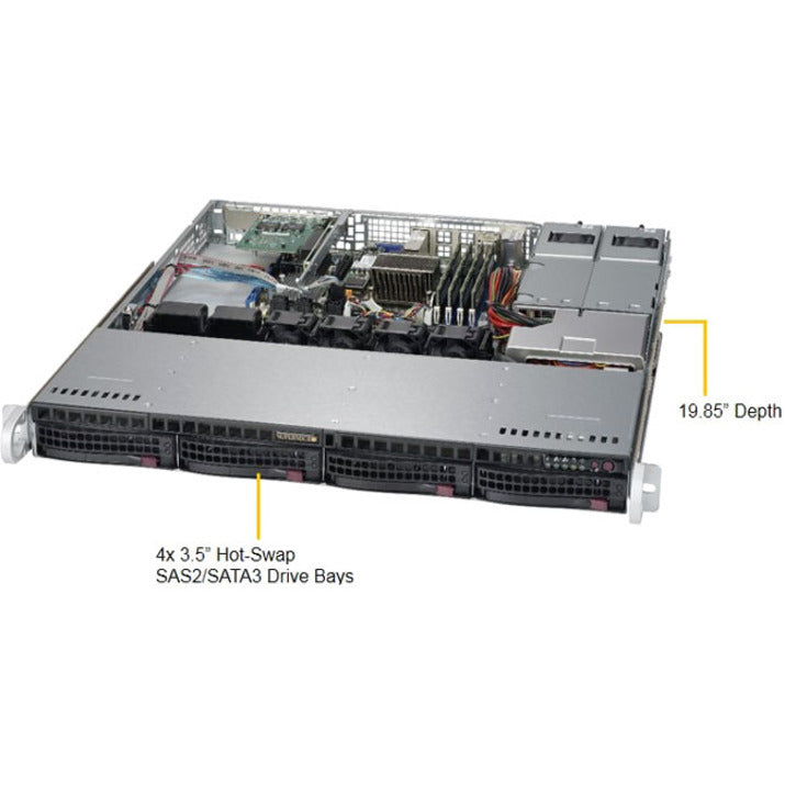 Supermicro SuperServer 5018D-MHR7N4P 1U Rack-mountable Server - 1 x Intel Xeon D-1537 1.70 GHz - Serial ATA/600 Controller