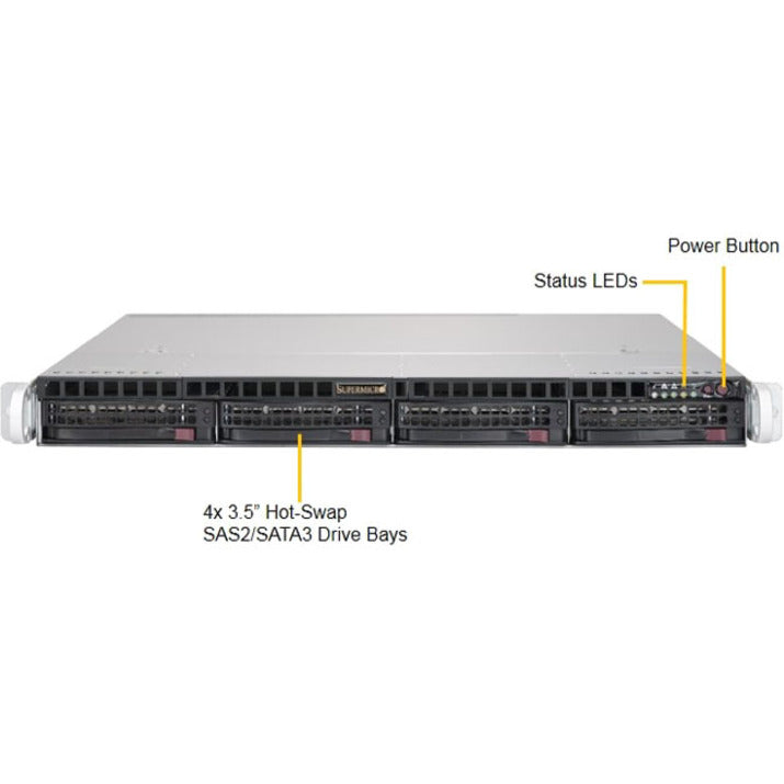 Supermicro SuperServer 5018D-MHR7N4P 1U Rack-mountable Server - 1 x Intel Xeon D-1537 1.70 GHz - Serial ATA/600 Controller